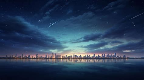 Premium Photo | Sky with City Lights Background