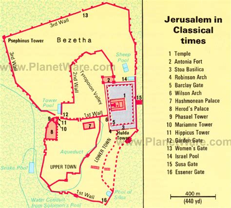 Jerusalem Map - Israel