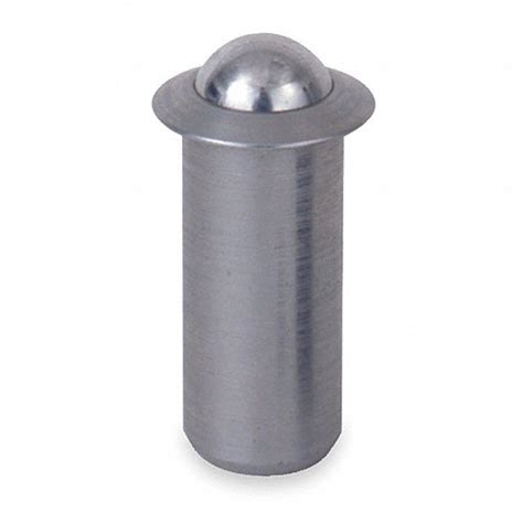 TE-CO Spring Plunger: Ball Nose, Stainless Steel, 0.0940 in Plunger Dia ...