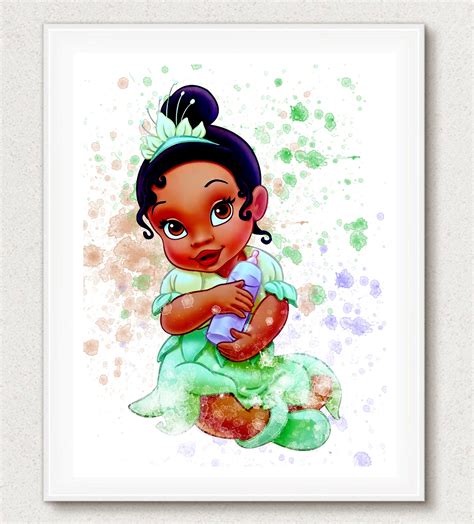 Princess Tiana Baby Tiana Print Watercolor Print Disney | Etsy