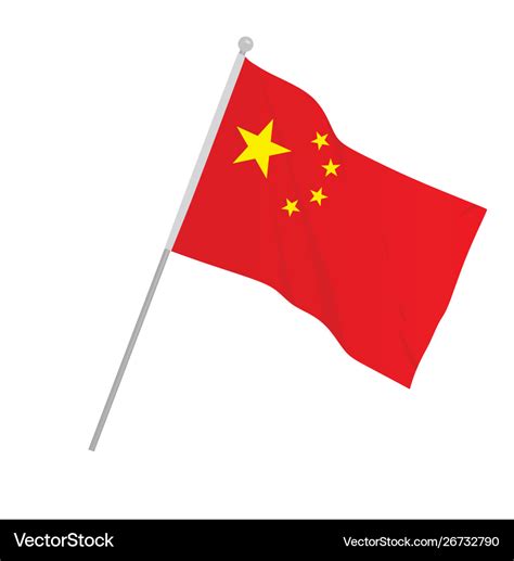 China national flag Royalty Free Vector Image - VectorStock