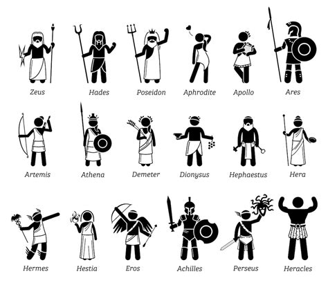 Greek Gods SVG, EPS, Ancient Gods Vector, Zeus PNG, Mythology ...