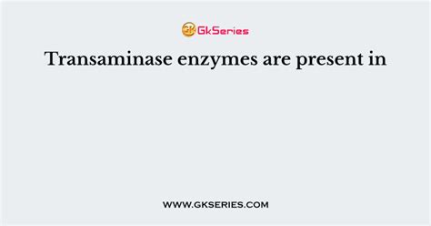 Transaminase enzymes are present in