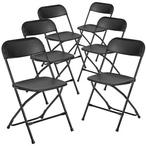 Carnegy Avenue Black Metal Folding Chairs CGA-LE-487293-BL-HD - The ...