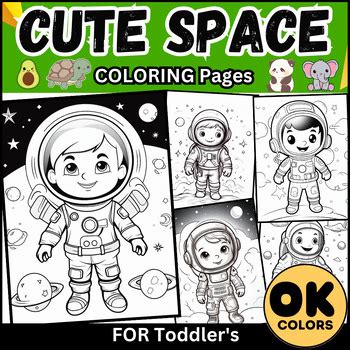 Cute space coloring pages by OK Colors | TPT