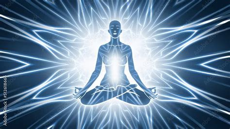 Blue Light Spiritual Yoga Meditation Loop Background Stock Video ...