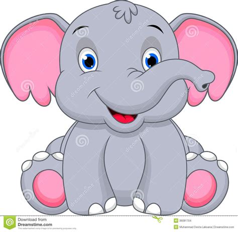 Baby Elephant Cartoon Image - Baby Viewer