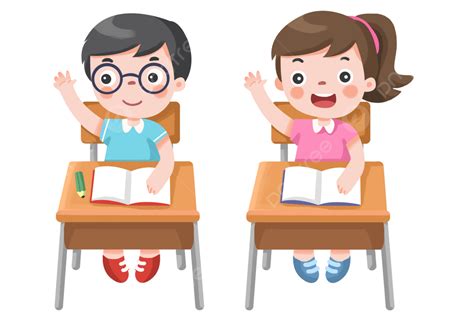 Student Raising Hand PNG Picture, Hand Drawn Students Raising Hands To ...