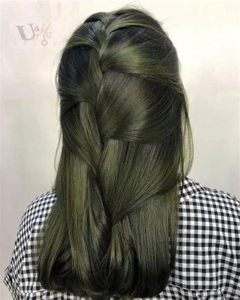 Olive green hair dye : r/HairDye