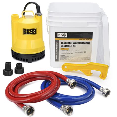 6699 Tankless Water Heater Flushing Kit Includes 1/6HP Submersible Sump ...