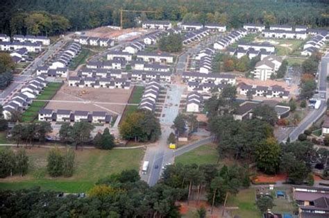 an aerial view of a residential area with lots of houses in the ...