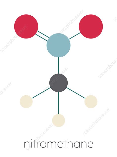 Nitromethane nitro fuel molecule, illustration - Stock Image - F029 ...