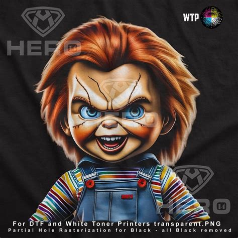 Evil Chucky Doll With Big Blue Eyes Digital Design Laughing Killer Doll ...