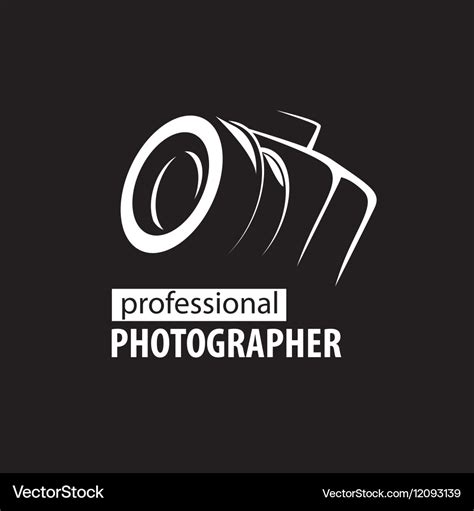 Logo camera the photographer Royalty Free Vector Image