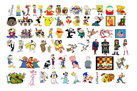 Famous Cartoon Characters Name With Pictures Cartoon Character Name ...