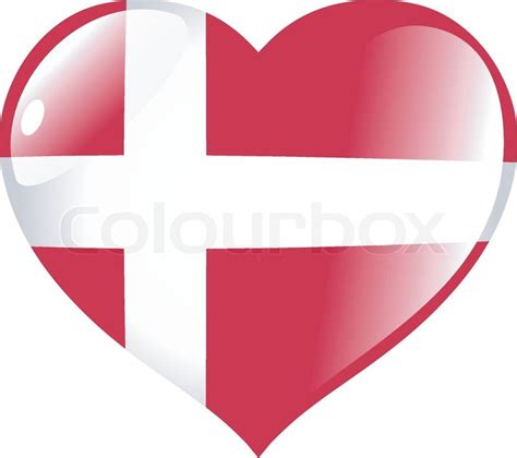 Denmark in heart | Stock vector | Colourbox