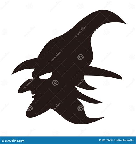 Witch Face. Vector Illustration Decorative Design Stock Vector ...