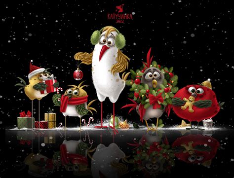 Christmas birds :: Behance