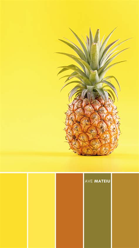 Beautiful Fresh Pineapple Color Palette 372 | Color palette yellow ...