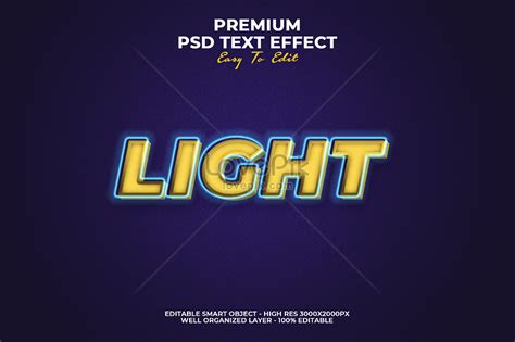 Light text style font effect design graphics image_picture free ...