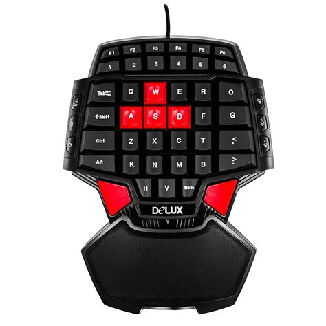 DEEBOL 46-Key Wired Professional Singlehanded backlit Gaming Keyboard ...