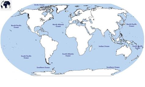 Printable World Map with Pacific Ocean in PDF | พื้นหลัง