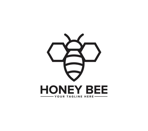 Honey Bee logo on white background, Vector illustration. 21944737 ...