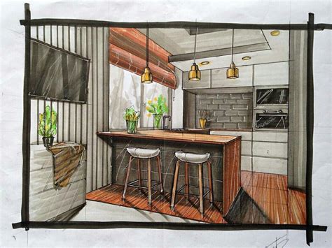 Interior design of modern house drawing – Artofit