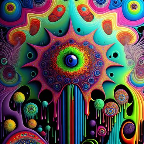 Psychedelic Trippy Wall Art, Surrealism, Digital Print Download, Home ...