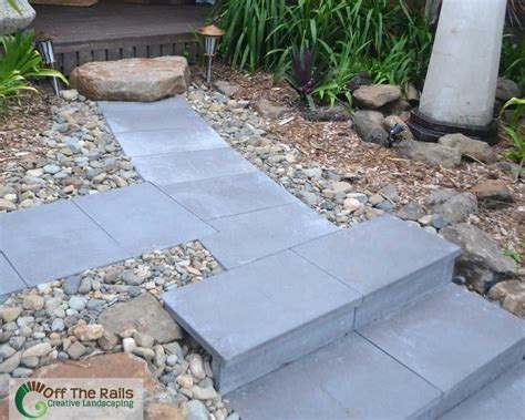 concrete-pavers-steps - Off The Rails Creative Landscaping