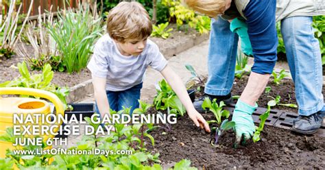 0606-NATIONAL-GARDENING-EXERCISE-DAY - List Of National Days