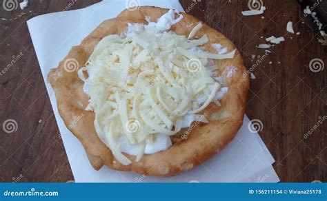 A Street Food Called Langos Stock Photo - Image of langos, fried: 156211154