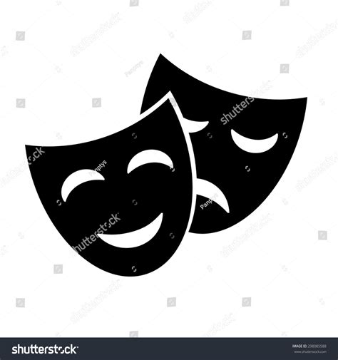 Theater Masks Vector Art Stock Vector (Royalty Free) 298085588