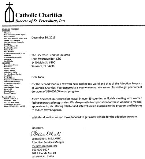 Catholic Charities Adoption Program