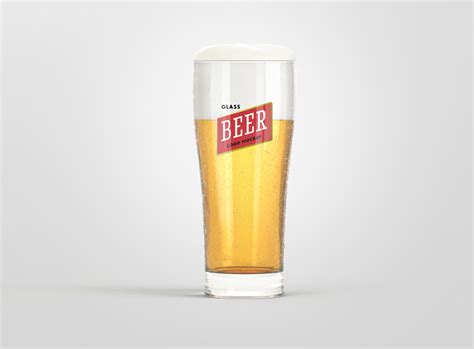 Beer Glass Logo Mockup - Premium and Free Mockups by Viscon Design