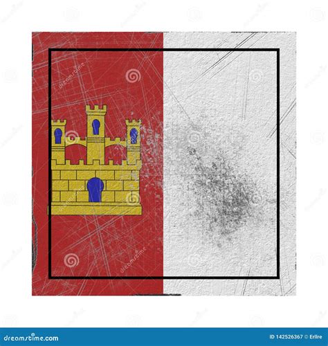 Old Castilla La Mancha Flag Royalty-Free Stock Photo | CartoonDealer ...