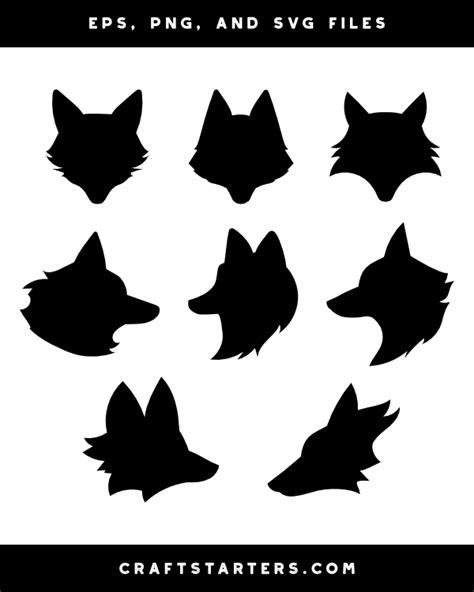 Fox Head Silhouette Clip Art