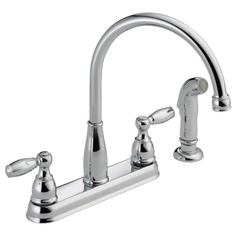 Two Handle Kitchen Faucet with Spray 21988LF | Delta Faucet