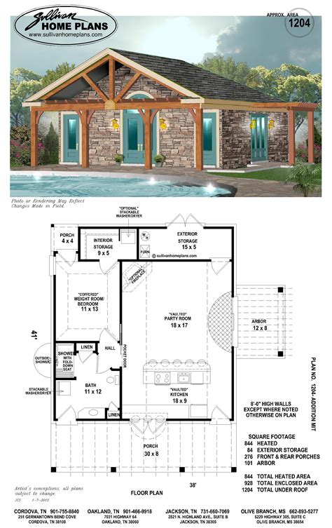 Planning A Pool House With A Bathroom - House Plans