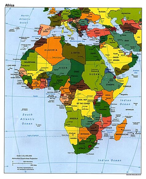 Mapa Politico de África - Tamaño completo | Gifex