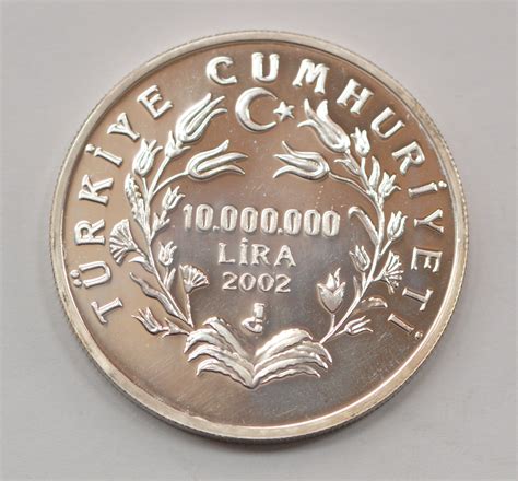 2002 Turkey 10, 000,000 Lira Silver Foreign Coin | Property Room