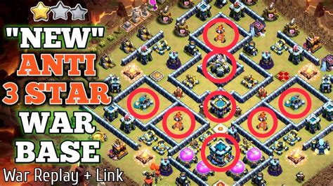 "NEW" Anti 3 Star TH13 War Base | War Defense Replay Proof | Base Link ...