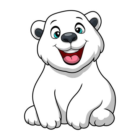 Cute polar bear cartoon on white background 31700032 Vector Art at Vecteezy