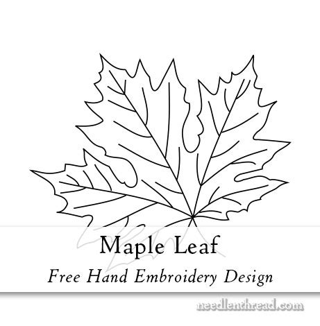 Maple Leaf – Free Hand Embroidery Design – NeedlenThread.com