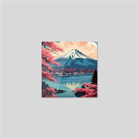 Japanese Ukiyo-e Art Mount Fuji From Lake 4, an art print by ...