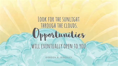 Daily Quote: Sunlight Through the Clouds | Mormon Channel