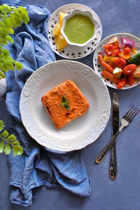 Quick Tandoori Salmon Recipe in Oven and Air Fryer