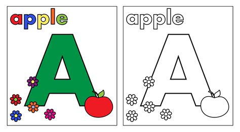 Letter A Coloring Page Free Stock Photo - Public Domain Pictures