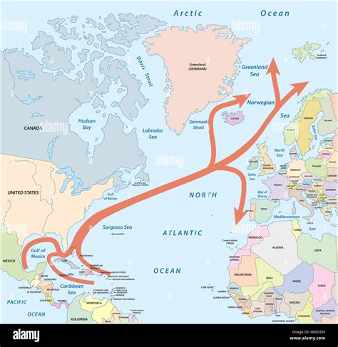 Map Of The North Atlantic - Maping Resources