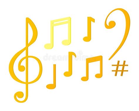 Music Notes Symbols Vector stock vector. Illustration of clef - 296210942